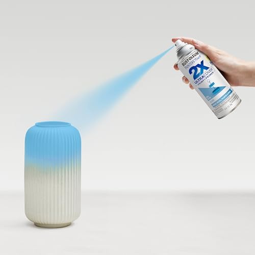Rust-Oleum 334045-6PK Painter's Touch 2X Ultra Cover Spray Paint, 12 oz, Gloss Spa Blue, 6 Pack