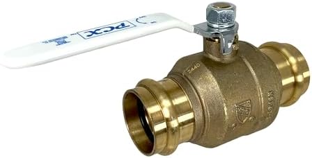 PROCURU 1-Pack 2-Inch (2") Press Copper Ball Valve, Heavy Duty Brass Body, Full Port, LF Certified Safe (3BP200-1P)