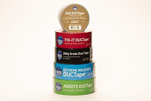 IPG JobSite DUCTape, Colored Duct Tape, 1.88" x 60 yd, Yellow (Single Roll)