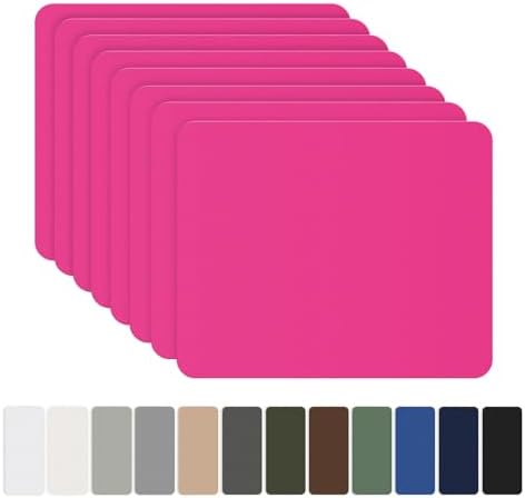 OAZ 8 Pieces 7.87 x 5.9 inch Nylon Repair Patches Nylon Fabric Patch Self-Adhesive Fabric Repair Tape Waterproof Lightweight Outdoor Gear Patch Kit for Down Jacket Clothing Tent Bag (Dark Pink)
