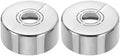 uxcell 2Pcs Wall Split Pipe Flanges, 1.18" Thick Plastic Cuttable Escutcheon Plate Plumbing Cover Fit 0.8"/1"/1.3" OD for Water Pipe Faucet Decoration, Silver