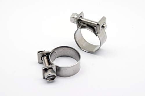 Autobahn88 Stainless Steel Mini Hose Clamp for Fuel Pipe Tube Plumbing 6-8mm (0.24-0.31") (Pack of 10)