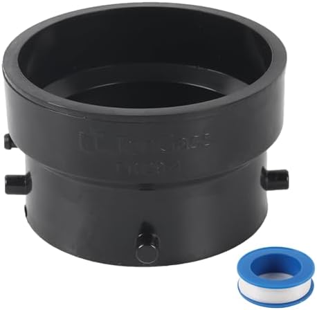 TonGass T1029-2 RV Sewer Termination Adapter with Thread Seal Tape | 3" Hub x 3" Bayonet RV Sewer Hose Termination Adapter, Camper Sewer Termination Adapter to 3" PVC