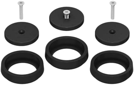 3 Pack Pre-Rinse Spray Valve Repair Kit for Most 1.42 GPM Commercial Sink Faucet Dish Sprayer Touch On Kitchen Sink Faucets Spray Face Bumper and Screw Repair Part, Black