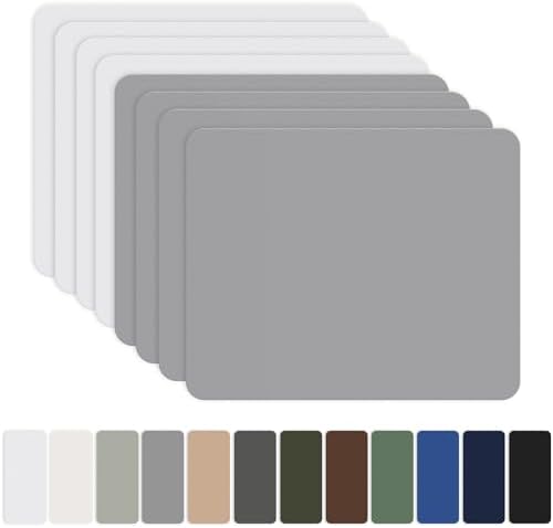 OAZ 8 Pieces 7.87 x 5.9 inch Nylon Repair Patches Nylon Fabric Patch Self-Adhesive Fabric Repair Tape Waterproof Lightweight Outdoor Gear Patch Kit for Down Jacket Clothing Tent Bag (Gray/White)