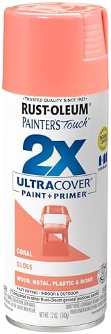 Rust-Oleum Painter's Touch 2X Ultra Cover Spray Paint, Gloss Coral