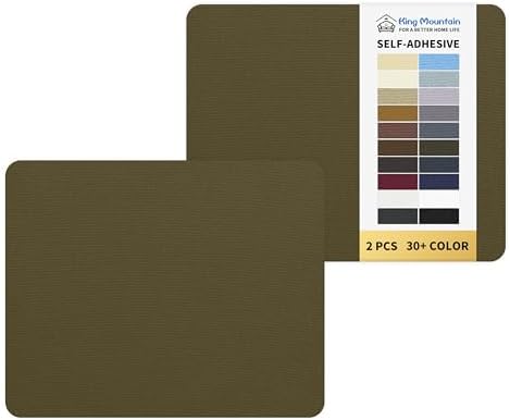 KING MOUNTAIN Canvas Repair Patch 9 x11 Inch 2 Pcs Self-Adhesive Waterproof Fabric Patch for Sofas, Tents, Furniture,Tote Bags, Car Seats (Dark Green)