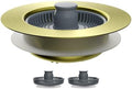 Hibbent 3-in-1 Kitchen Sink Drain Strainer with 3 Baskets, Brushed Gold
