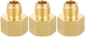 METALLIXITY 3PCS 1/2"FNPTx3/8"Flare Male Thread Brass Hex Extension Adapter | Female to Male Adapters, Brass Pipe Fittings for Water Line, Tub Spout/Shower Head