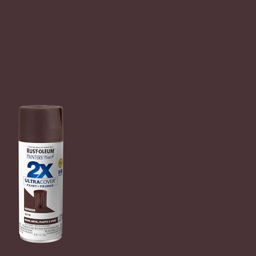 Rust-Oleum 334066 Painter's Touch 2X Ultra Cover Spray Paint, 12 oz, Satin Espresso (Pack of 4)