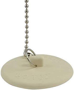 Danco Tub Drain Stopper, 1-3/8 in, Rubber, White (80783)