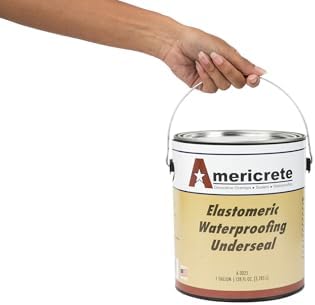 A-3025 Elastomeric Waterproofing Sealant Underseal Membrane, 1 Gallon Multi-Surface Leak Repair Indoor and Outdoor Coating