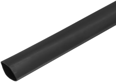 MECCANIXITY Silicone Heat Shrink Tubing 1.7:1 Ratio 0.31"（8mm) ID x 0.35"（9mm) OD 3.28ft(1m) Silicone Rubber Hose Insulation Sleeve for Automotive Wiring Marine, Black
