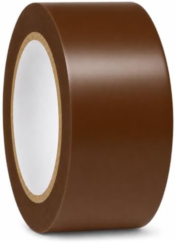 GGR Supplies CVT-536 Brown Vinyl Floor Marking Tape, 2 x 36 Yards | Dance Floor Tape; Gym Lane Marking; Vehicle and Boat Pinstriping; Write-On Color Coding; Conformable, Water and Oil Resistant