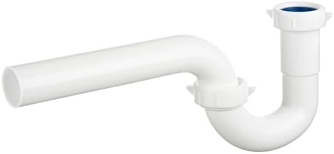 (1 Pack) Yariwiz White 1 1/4 Inch Basin Sink Drain Pipe Tubular Kit, Not Used for Kitchen Sink KSD-003W