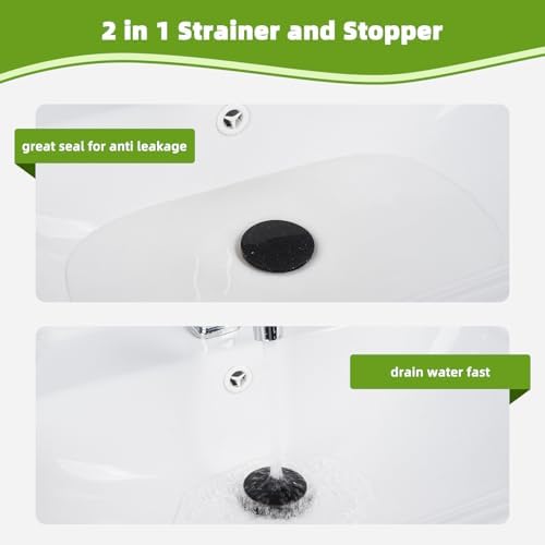Universal Bathroom Sink Drain Stopper Strainer, 2PCS, Oil Rubbed Bronze