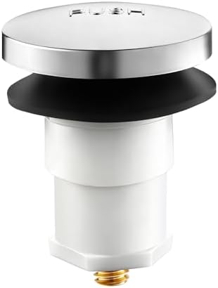 1 Pack 5/16'' Thread Studs Bathtub Drain Stopper, Bathroom Tub Drain Stopper 5/16'' Thread for Most Bathtubs Stopper (Chrome Cover)