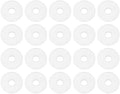 PATIKIL M6 Silicone Flat Washer, 20 Pcs 6mm ID 20mm OD 2mm Thick Plain Washer Grommets O-Ring Sealing Gasket Spacer for Faucet Pipe Water Hose Shower Door Handles, White