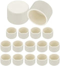 PATIKIL PVC Pipe End Caps, 16 Pack 1.3" Diameter Pipe Cover Cap Plug Adapter Socket Fittings for Build DIY Furniture Garden Shelf Water Line, White