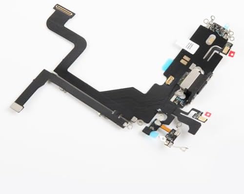 for iPhone 13 Pro Lightning Charging Port Replacement USB Dock Connector Flex Cable Assembly Includes Waterproof Tape & Tool Kit for A2638 A2483 A2636 A2639 A2640 (Graphite Black)