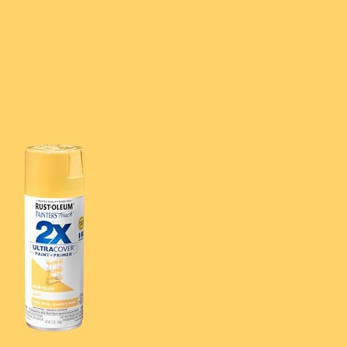 Rust-Oleum Painter's Touch 2X Ultra Cover Spray Paint, Gloss Warm Yellow