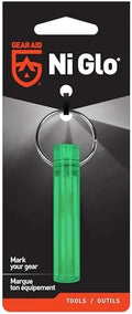 GEAR AID Ni Glo 2” UV Rechargeable Glowing Keychain – Multi-Purpose Glow-in-the-Dark Accessory for Camping