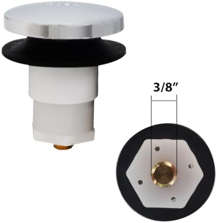 Westbrass 79338MOCP Replacement Tip-Toe Bathtub Drain Stopper with 3/8" Stem, Polished Chrome