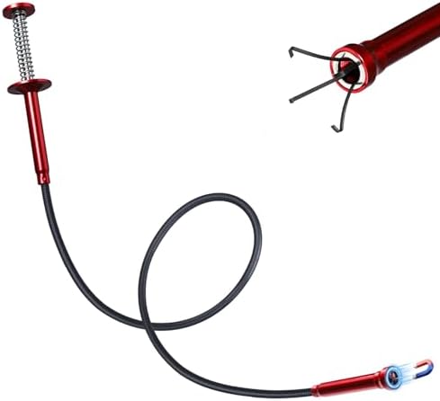 Flexible Grabber Tool, Magnetic 4-Claw Gripper (24", Red)