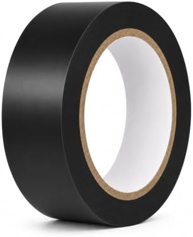 GGR Supplies T.R.U. CVT-536 Black Vinyl Pinstriping Dance Floor Tape: 1.5 in. Wide x 36 yds. Several Colors | Dance Floor Tape; Gym Lane Marking; Vehicle and Boat Pinstriping; Write-On Color Coding; Conformable, Water and Oil Resistant