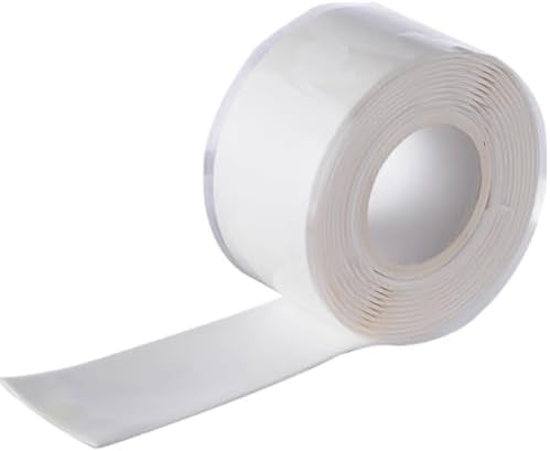 Waterproof Silicone Tape for Plumbing and Electrical Repairs Self Fusing Seal for Coaxial Cables and Hose Leaks (white)