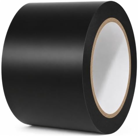GGR Supplies CVT-536 Black Vinyl Floor Marking Tape, 3 x 36 Yards | Dance Floor Tape; Gym Lane Marking; Vehicle and Boat Pinstriping; Write-On Color Coding; Conformable, Water and Oil Resistant