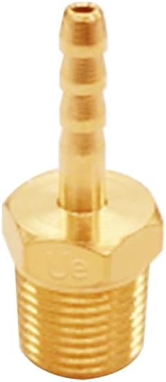 Uenede Brass 1/8" NPT Male to 1/8" Hose Barbed Fittings, 6PCS | Barb Pipe Fittings Air Line Repair Connectors for Water Oil Gas