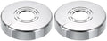 uxcell 2Pcs Wall Split Pipe Flanges, 0.59" Thick Plastic Cuttable Escutcheon Plate Plumbing Cover Fit 0.8"/1"/1.3" OD for Water Pipe Faucet Decoration, Silver