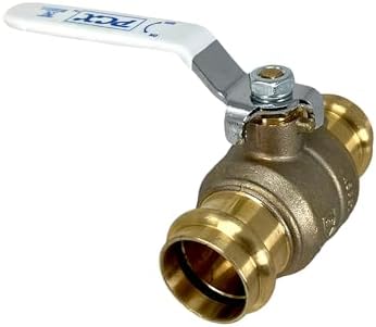 PROCURU 2-Pack 1-Inch Press Copper Ball Valve, Heavy Duty Brass Body, Full Port, LF Certified Safe (3BP100-2P)