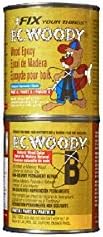 PC Products PC-Woody Wood Repair Epoxy Paste, Two-Part 48 oz in Two Cans, Tan 643334