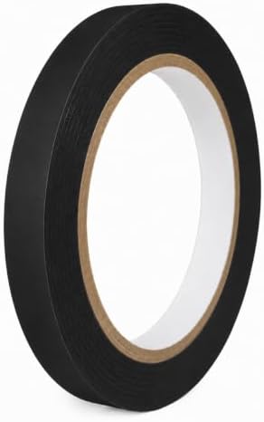 GGR Supplies CVT-536 Black Vinyl Floor Marking Tape, 1/2 x 36 Yards | Dance Floor Tape; Gym Lane Marking; Vehicle and Boat Pinstriping; Write-On Color Coding; Conformable, Water and Oil Resistant