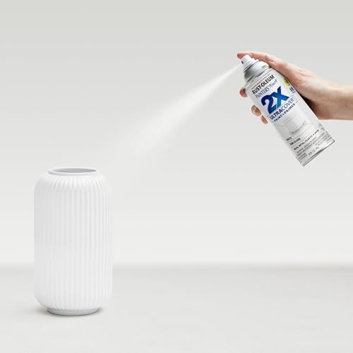 Rust-Oleum Painter's Touch 2X Ultra Cover Spray Paint, Semi-Gloss White