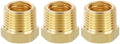 METALLIXITY 3PCS 3/8" MNPT to 1/4" FNPT Thread Brass Hex Bushing Extension | Brass Pipe Fittings, Tube Adapters Convert for Water Line, Tub Spout/Shower Head