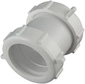 Plumb Pak 1-1/2 in. Inlet x 1-1/2 in. Outlet White Polypropylene Straight Repair Coupling with Reducer Washer