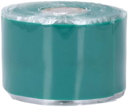 Cosiki Self Fusing Silicone Tape, Black Leak Seal Tape, Pipe Repair Wrap with 2.5mpa Tensile Strength, 50C to 260C, Ideal for Emergency Pipe Repair & Hose Fixation, 1.97inx16.4ft (Green)