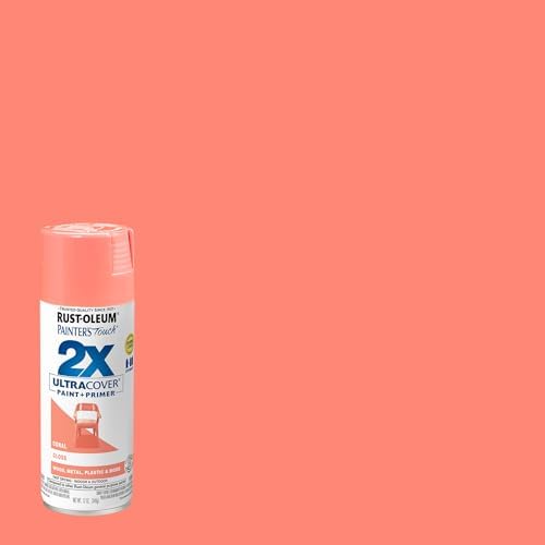 Rust-Oleum Painter's Touch 2X Ultra Cover Spray Paint, Gloss Coral