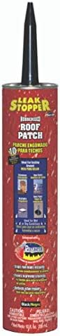 Leak Stopper Rubberized Roof Patch 10.1 OZ Tube | 100% Flexible Instant Sealant Tube for SBS Modified Roofs, Metal Roofs, Built-Up Roofs & Many Other Surfaces | 10 Years Warranty | 1 Pack