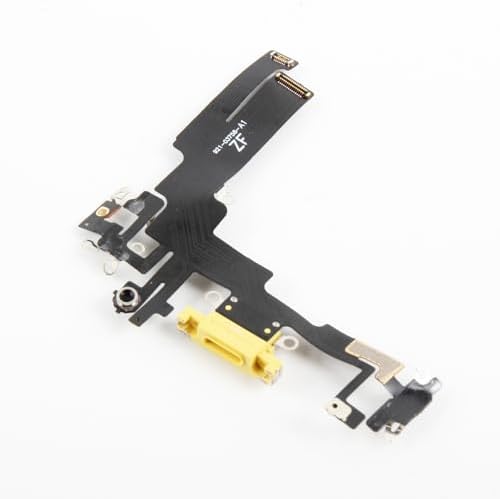 for iPhone 14 Lightning Charging Port Replacement (Yellow) USB Dock Connector Flex Cable Assembly Includes Waterproof Tape & Tool Kit for A2882, A2649, A2881, A2884, A2883