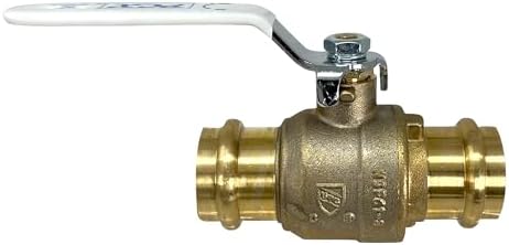 PROCURU 2-Pack 1-Inch Press Copper Ball Valve, Heavy Duty Brass Body, Full Port, LF Certified Safe (3BP100-2P)
