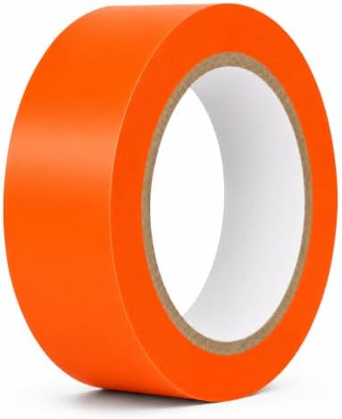 GGR Supplies CVT-536 Orange Vinyl Floor Marking Tape, 1.5 x 36 Yards | Dance Floor Tape; Gym Lane Marking; Vehicle and Boat Pinstriping; Write-On Color Coding; Conformable, Water and Oil Resistant