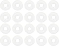 PATIKIL M4 Silicone Flat Washer, 20 Pcs 4mm ID 12mm OD 1.5mm Thick Plain Washer Grommets O-Ring Sealing Gasket Spacer for Faucet Pipe Water Hose Shower Door Handles, White