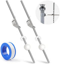 Lavatory Pop Up Center Piece Assembly, Pop-Up Drain Repair Kit, Bathroom Sink Pivot Rod Replacement Parts (15mm)