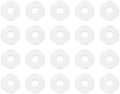PATIKIL M2.5 Silicone Flat Washer, 20 Pcs 2.5mm ID 12mm OD 2mm Thick Plain Washer Grommets O-Ring Sealing Gasket Spacer for Faucet Pipe Water Hose Shower Door Handles, White