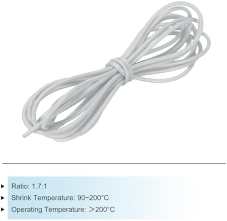 MECCANIXITY Silicone Heat Shrink Tubing 1.7:1 Ratio 1/16"（1.5mm) ID x 3/32"（2.5mm) OD 9.84ft(3.0m) Silicone Rubber Hose Insulation Sleeve for Automotive Wiring Marine, Grey