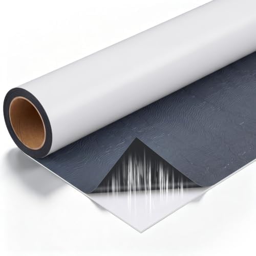 Pushglossy 1 Roll EPDM Rubber Roofing Membrane 50 Mil, 39" x 5 Ft, White